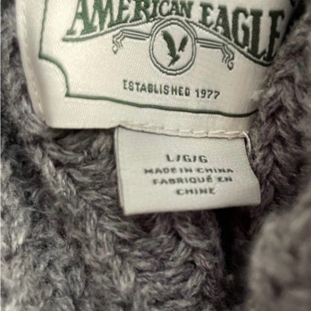 American Eagle Outfitters Charcoal Button-Up Cardigan
